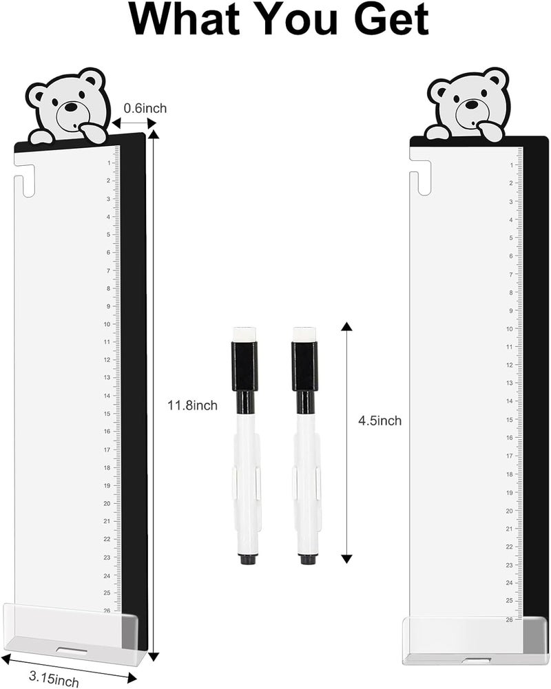 Zcxbeh Office Desk Accessories 2pcs Multifunction Computer Monitor Memo Board - Office Supplies for Women Men Computer Sticky Note Holder Home Decor (Bear cub Monitor Memo Board with Clip) - Image 2